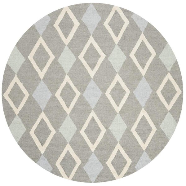 Safavieh Kids Hand Tufted Round RugGrey & Multi Color 5 x 5 ft. - SFK902B-5R