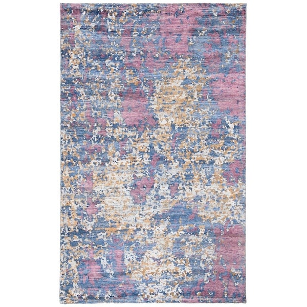 Safavieh 8 x 10 ft. Hand Tufted Contemporary Mirage Large Rectangle RugNavy & Rust - MIR732N-8