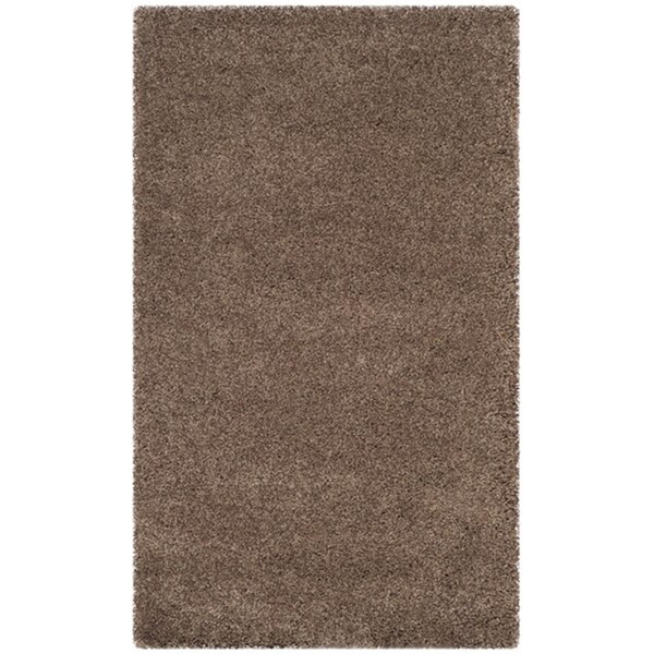 Safavieh 4 X 6 Ft. Santa Monica Shag Power Loomed Small Rectangle Area Rug, Taupe - SGN725-2424-4
