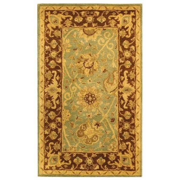 Safavieh 2 x 3 ft. Accent Traditional Antiquity- Green and Brown Hand Tufted Rug - AT21H-2