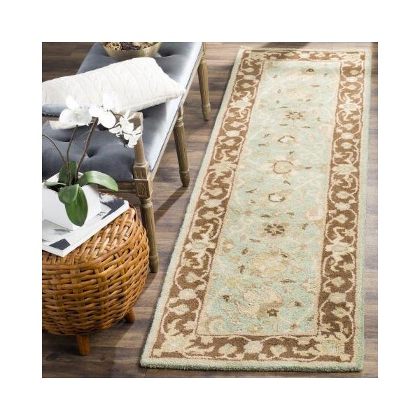 Safavieh 2 x 3 ft. Accent Traditional Antiquity- Green and Brown Hand Tufted Rug - AT21H-2