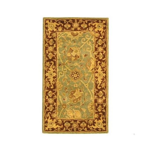 Safavieh 2 x 3 ft. Accent Traditional Antiquity- Green and Brown Hand Tufted Rug - AT21H-2