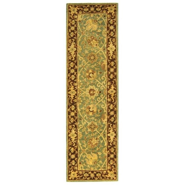 Safavieh 2 x 3 ft. Accent Traditional Antiquity- Green and Brown Hand Tufted Rug - AT21H-2