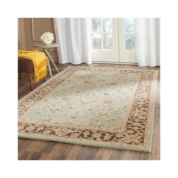 Safavieh 2 x 3 ft. Accent Traditional Antiquity- Green and Brown Hand Tufted Rug - AT21H-2
