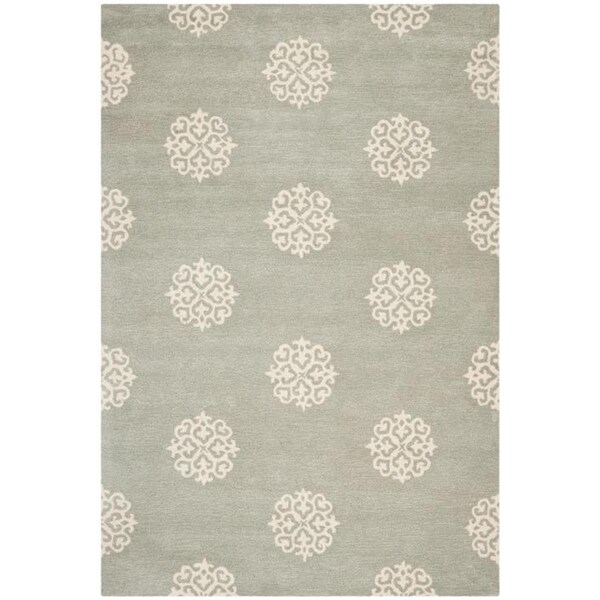 Safavieh 5 x 8 ft. Soho Hand Tufted Medium Rectangle Area RugGrey & Ivory - SOH724C-5