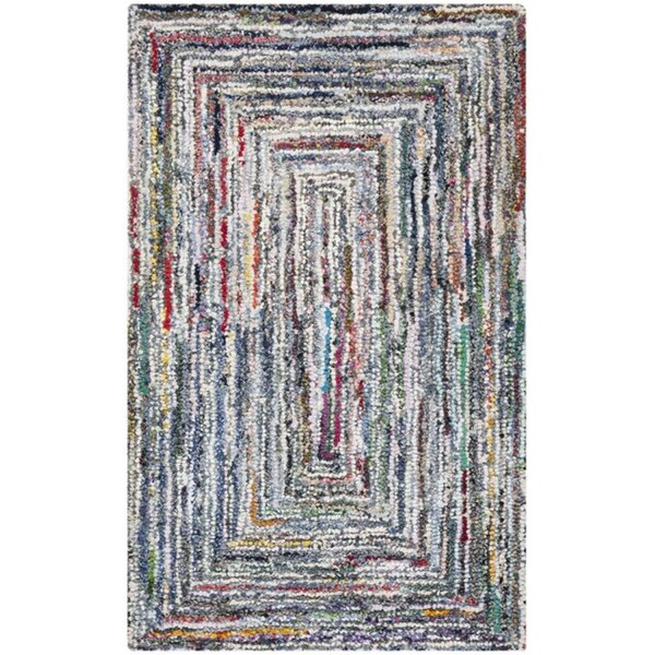 Safavieh 4 x 6 ft. Small Rectangle Nantucket Hand Tufted Rug, Multi Color - NAN215A-4