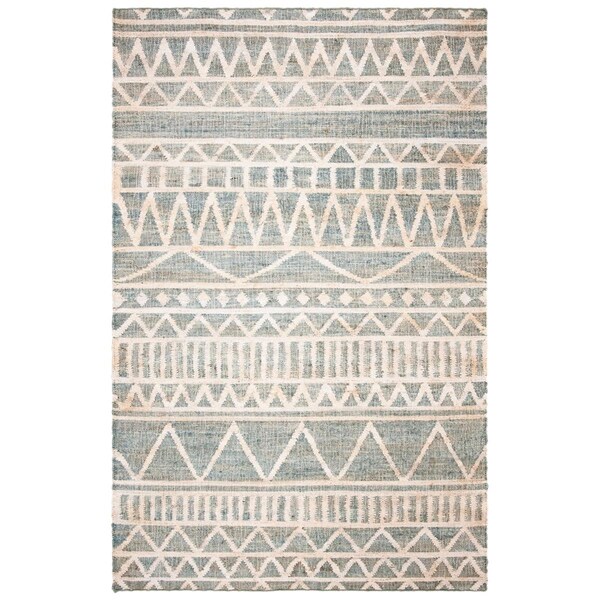 Safavieh Kilim Hand Loomed Small Rectangle Area RugCharcoal & Natural 4 x 6 ft. - KLM752H-4