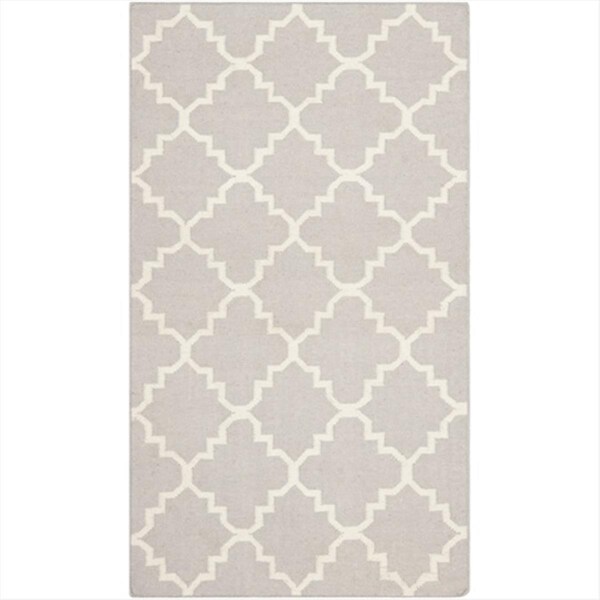 Safavieh 9 Ft. X 12 Ft. Large Rectangle Contemporary Dhurries- Grey And Ivory- Flatweave Rug - DHU554G-9