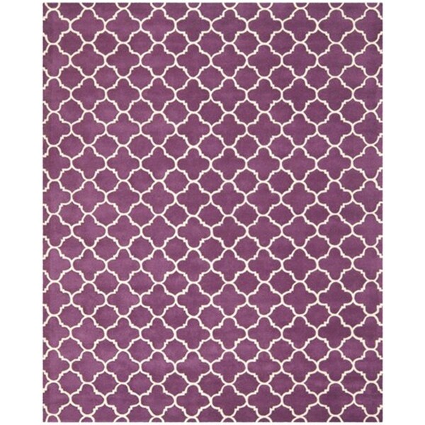 Safavieh Chatham Hand Tufted Runner Rug- Purple - Ivory- 2 ft. 3 in. x 9 ft. - CHT717F-29