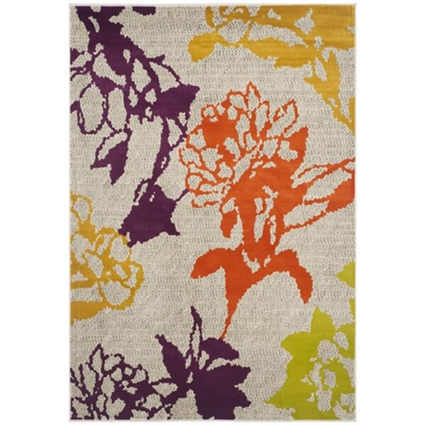 Safavieh Porcello Power Loomed Small Rectangle Rug- Light Grey - Purple- 4 Ft. 1 In. X 6 Ft. - PRL7729B-4