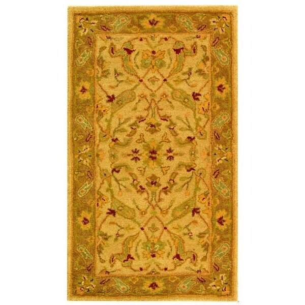 Safavieh 2 ft.-3 in. x 8 ft. Runner Traditional Antiquity- Ivory and Brown Hand Tufted Rug - AT311C-28