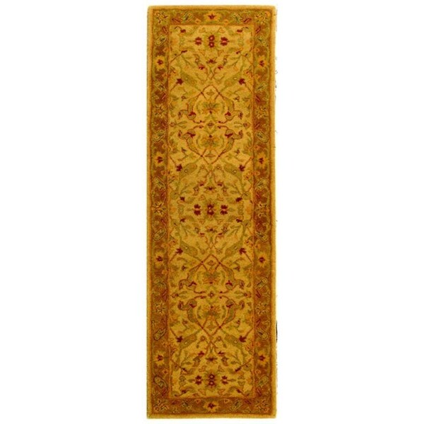 Safavieh 2 ft.-3 in. x 8 ft. Runner Traditional Antiquity- Ivory and Brown Hand Tufted Rug - AT311C-28