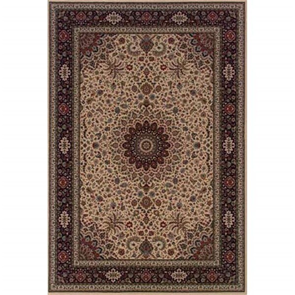 Sphinx By Oriental Weavers Oriental Weavers Ariana 095I8 10x13 Rectangle - Ivory/ Black-Polypropylene - A095I8300390ST