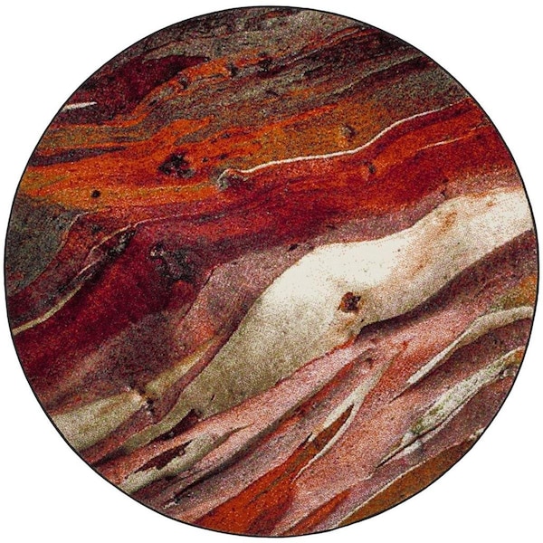 Safavieh Glacier Round Area Rug, Red and Multicolor - 6 ft.-7 in. x 6 ft.-7 in. - GLA126A-7R