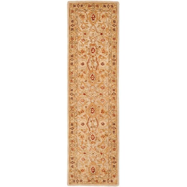 Safavieh 9 ft.-6 in. x 13 ft.-6 in. Large Rectangle Traditional Anatolia- Ivory and Sage Hand Tufted Rug - AN516B-10