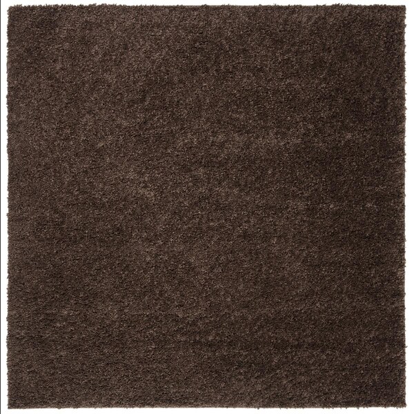 Safavieh 3 x 3 ft. August Shag 900 Power Loomed Square Area Rug, Brown - AUG900T-3SQ