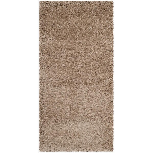 Safavieh 2 x 4 ft. Runner Dark Beige Milan Shag Rug - SG180-1414-24
