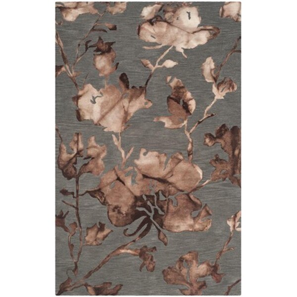 Safavieh Dip Dyed Hand Tufted Rectangle Rug- Grey - Beige- 2 ft. 3 in. x 10 ft. - DDY716K-210