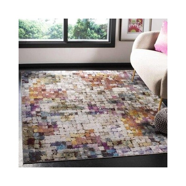 Safavieh 2 x 8 ft. Aria Rectangle Power-Loomed Rug Cream & Rust - ARA168A-28