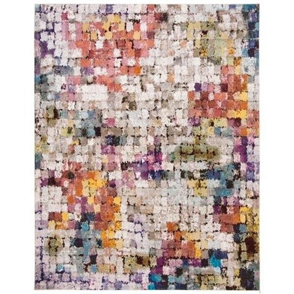 Safavieh 2 x 8 ft. Aria Rectangle Power-Loomed Rug Cream & Rust - ARA168A-28