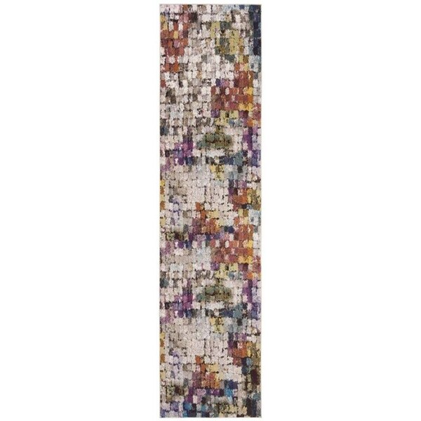 Safavieh 2 x 8 ft. Aria Rectangle Power-Loomed Rug Cream & Rust - ARA168A-28