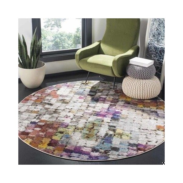 Safavieh 2 x 8 ft. Aria Rectangle Power-Loomed Rug Cream & Rust - ARA168A-28