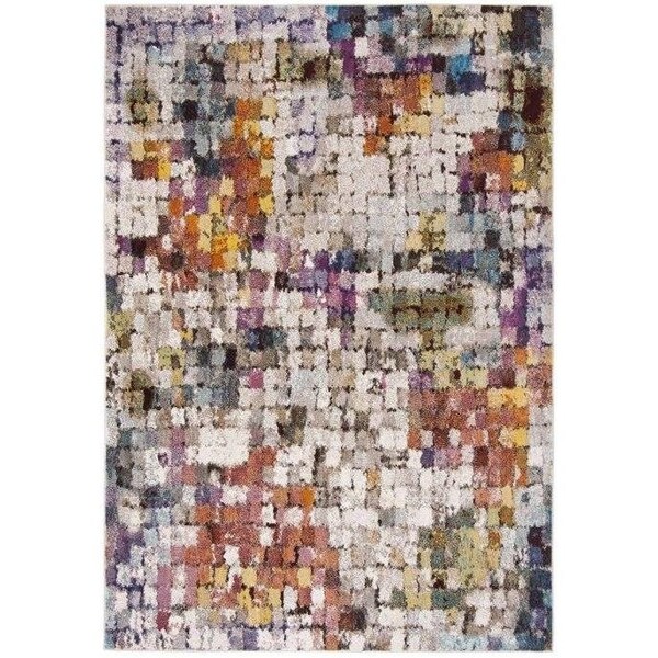 Safavieh 2 x 8 ft. Aria Rectangle Power-Loomed Rug Cream & Rust - ARA168A-28