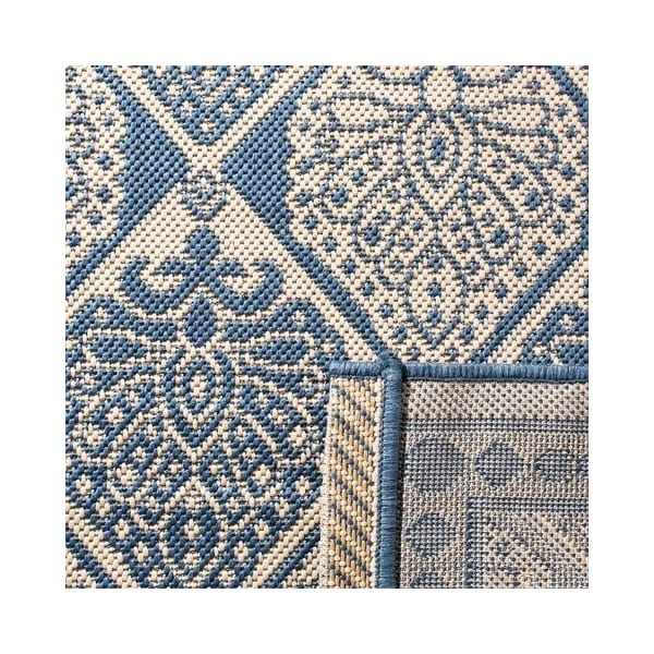 Safavieh 2 x 3 ft.-7 in. Courtyard Rectangle Area Rug, Navy & Beige - CY6012-258-2