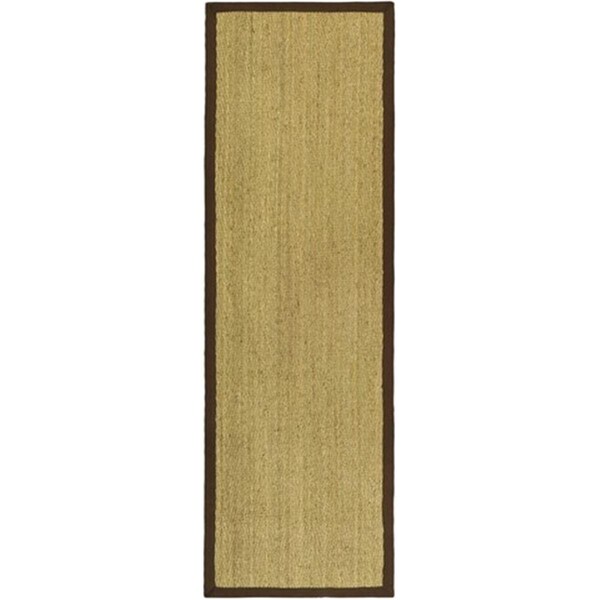 Safavieh Natural Fiber Power Loomed Runner Rug- Natural - Brown- 2 ft. 6 in. x 22 ft. - NF115B-222