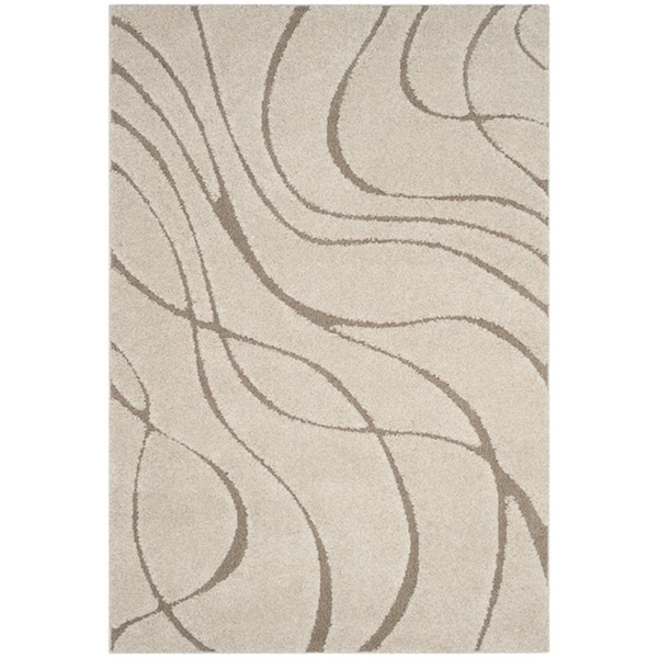 Safavieh 8 x 10 ft. Power Loomed Large Rectangle Shag RugCream & Beige - SG471-1113-8