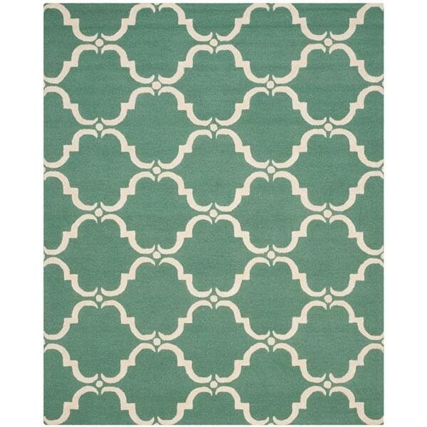 Safavieh Cambridge Hand Tufted Runner Rug- Teal - Ivory- 2 ft. 6 in. x 6 ft. - CAM703T-26