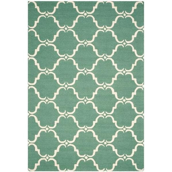 Safavieh Cambridge Hand Tufted Runner Rug- Teal - Ivory- 2 ft. 6 in. x 6 ft. - CAM703T-26