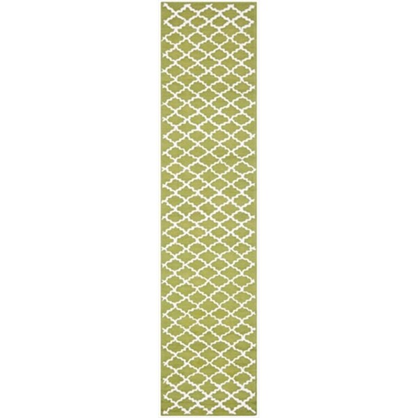 Safavieh 2 ft. 3 in. x 10 ft. Runner Contemporary Newport Olive and Ivory Hand Hooked Rug - NPT211A-210