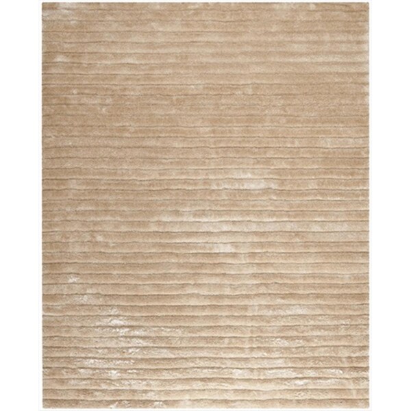 Safavieh 3 ft. 6 in. x 5 ft. 6 in. Small Rectangle Shag and Flokati Champagne Hand Tufted Rug - SG554B-4