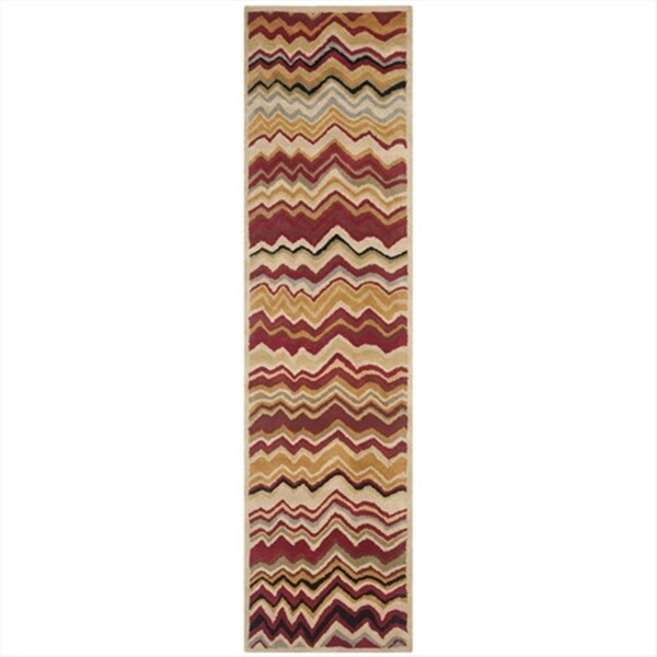 Safavieh 2 ft. 3 in. x 7 ft. Runner Contemporary Wyndham Red and Multi Hand Tufted Rug - WYD317B-27