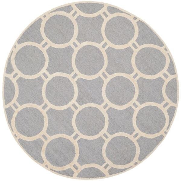 Safavieh Cambridge Hand Tufted Runner Rug- Silver - Ivory- 2 ft. 6 in. x 4 ft. - CAM145D-24