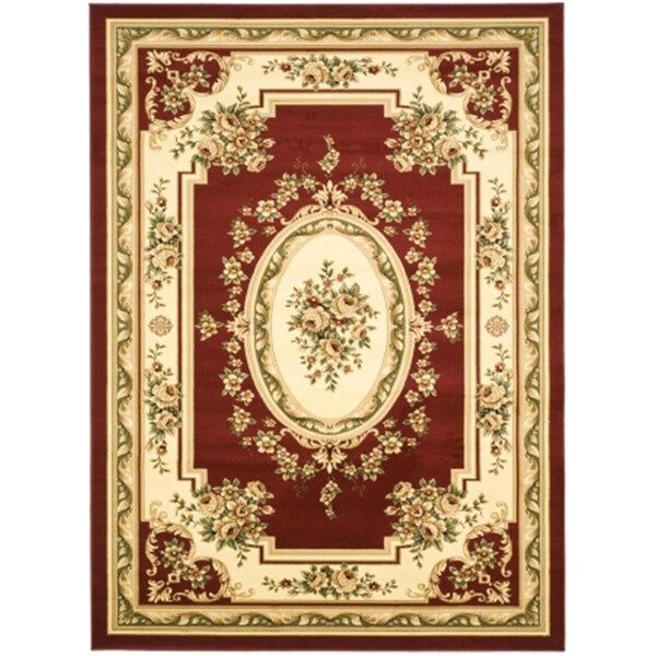 Safavieh Lyndhurst 7.75 ft. x 10.75 ft. Machine Made Large Rectangle Rug - Red-Ivory - LNH218C-8