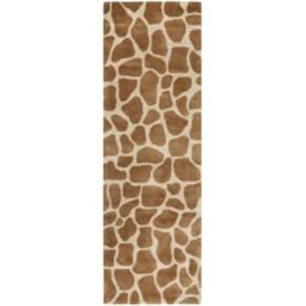 Safavieh 2 ft. 6 in. x 12 ft. Runner Contemporary Soho Beige and Brown Hand Tufted Rug - SOH436A-212