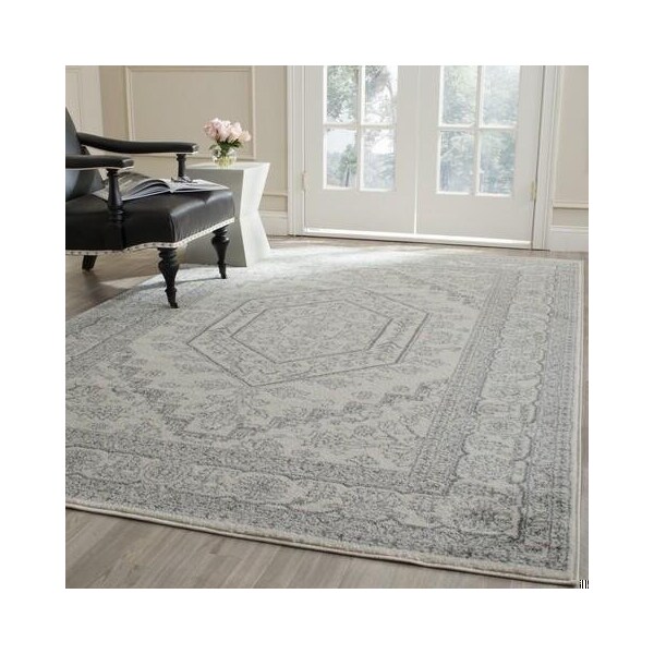 Safavieh Adirondack Power Loomed Runner Rug- Ivory - Silver- 2 ft. 6 in. x 12 ft. - ADR108B-212