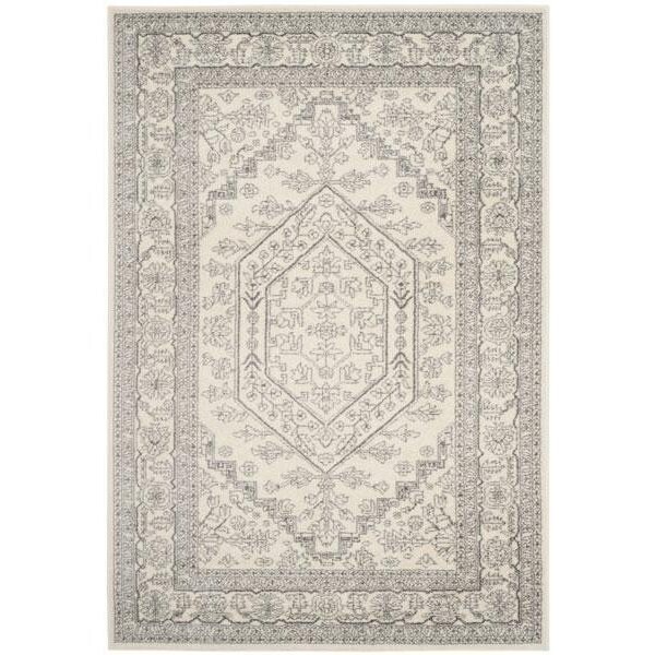 Safavieh Adirondack Power Loomed Runner Rug- Ivory - Silver- 2 ft. 6 in. x 12 ft. - ADR108B-212