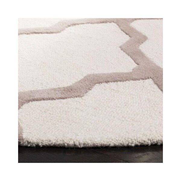 Safavieh 3 x 5 ft. Cambridge Hand Tufted Rug, Small Rectangle - Ivory and Beige - CAM121P-3
