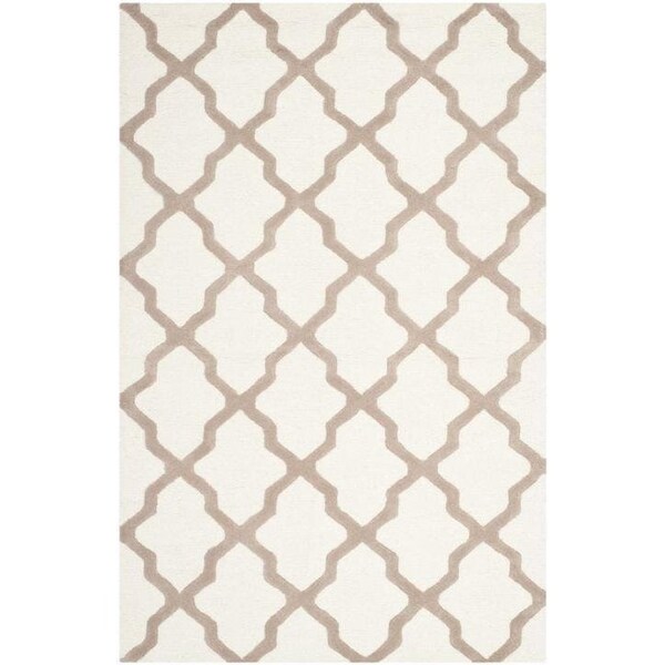 Safavieh 3 x 5 ft. Cambridge Hand Tufted Rug, Small Rectangle - Ivory and Beige - CAM121P-3