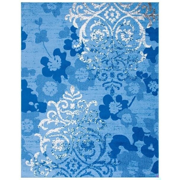 Safavieh Adirondack Power Loomed Rectangle Rug- Light Blue - Dark Blue- 2 Ft. 6 In. X 4 Ft. - ADR114F-24