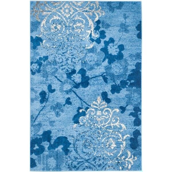 Safavieh Adirondack Power Loomed Rectangle Rug- Light Blue - Dark Blue- 2 Ft. 6 In. X 4 Ft. - ADR114F-24