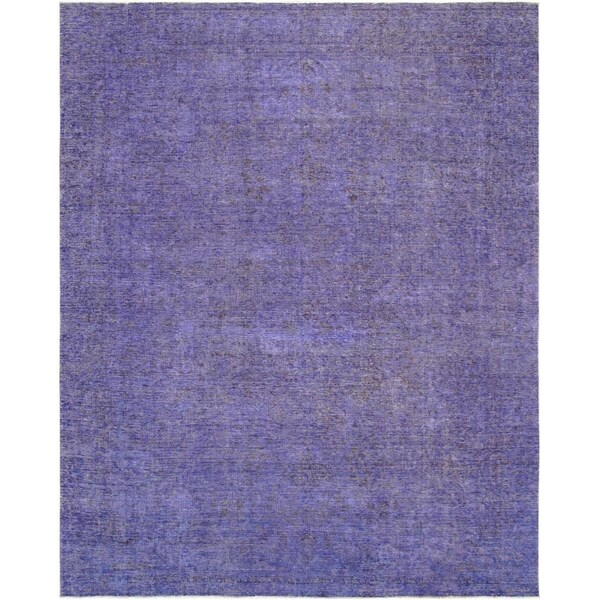 Supreme 9 ft. 2 in. x 11 ft. 11 in. Pasargad Vintage Overdyes Hand-Knotted Lambs Wool Area Rug - ST1123457