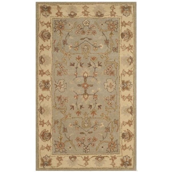 Safavieh Antiquity Hand Tufted Accent Area Rug, Light Grey and Beige - 2 x 3 ft. - AT62A-2