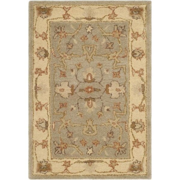 Safavieh Antiquity Hand Tufted Accent Area Rug, Light Grey and Beige - 2 x 3 ft. - AT62A-2