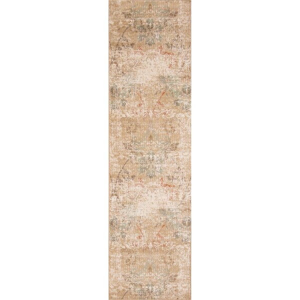 Palacedesigns 2 ft. 2 in. x 7 ft. 11 in. Runner Polypropylene Champagne Area Rug - PA2627192