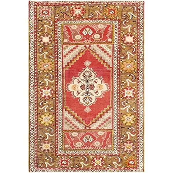 Pasargad Carpets 3 Ft. 7 In. X 5 Ft. 5 In. Vintage Sivas Collection Hand Knotted Lambs Wool Area Rug - 51867