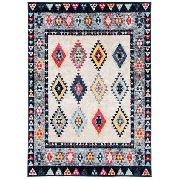 Safavieh Rectangular Adirondack Global Area RugIvory & Grey 6 x 9 ft. - ADR270A-6